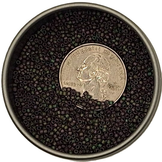 15/0 Violet Rainbow Matte Toho Round Seed Beads 10g