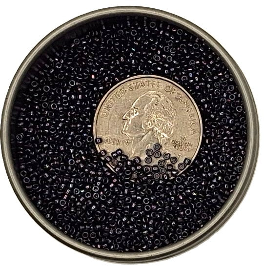 15/0 Amethyst Gunmetal Metallic Toho Round Seed Beads 10g