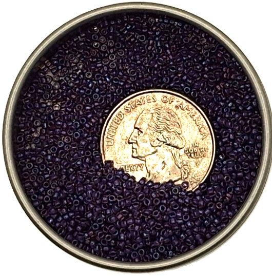 15/0 Purple-Lined Rosaline Rainbow Toho Round Seed Beads 10g