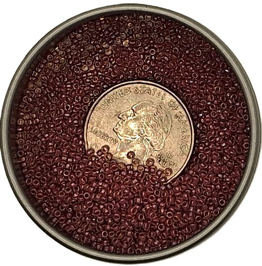 15/0 Pink-Lined Light Topaz Toho Round Seed Beads 10g