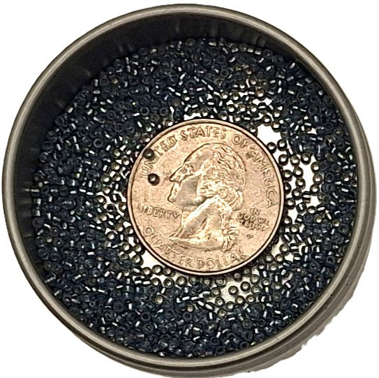 15/0 Permafinish Milky Montana Blue Transparent Silver-Lined Round Seed Beads 5g