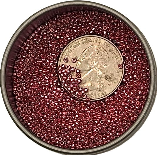 15/0 PermaFinish - Galvanized Pink Lilac Toho Round Seed Beads 10g