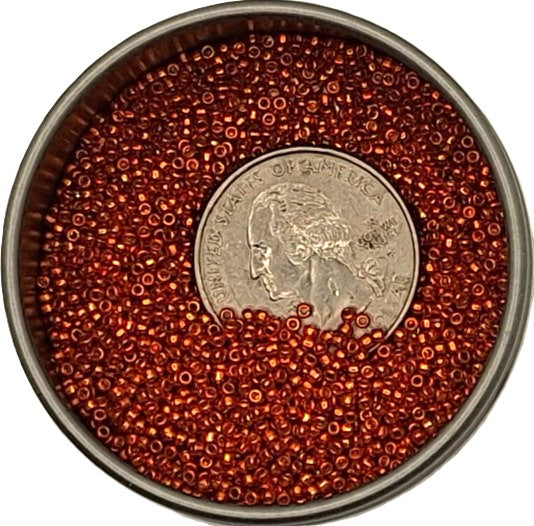 15/0 PermaFinish Galvanized Saffron Toho Round Seed Beads 10g