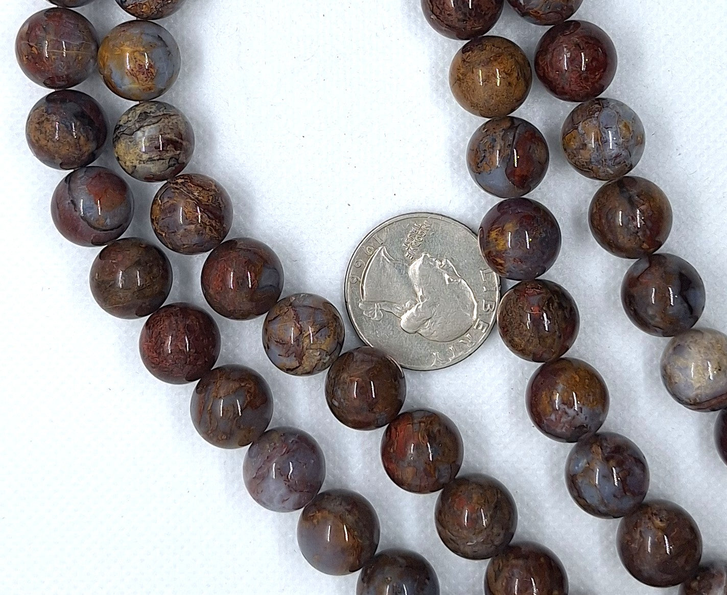 12mm Pietersite Round Gemstone Beads 16-Inch Strand