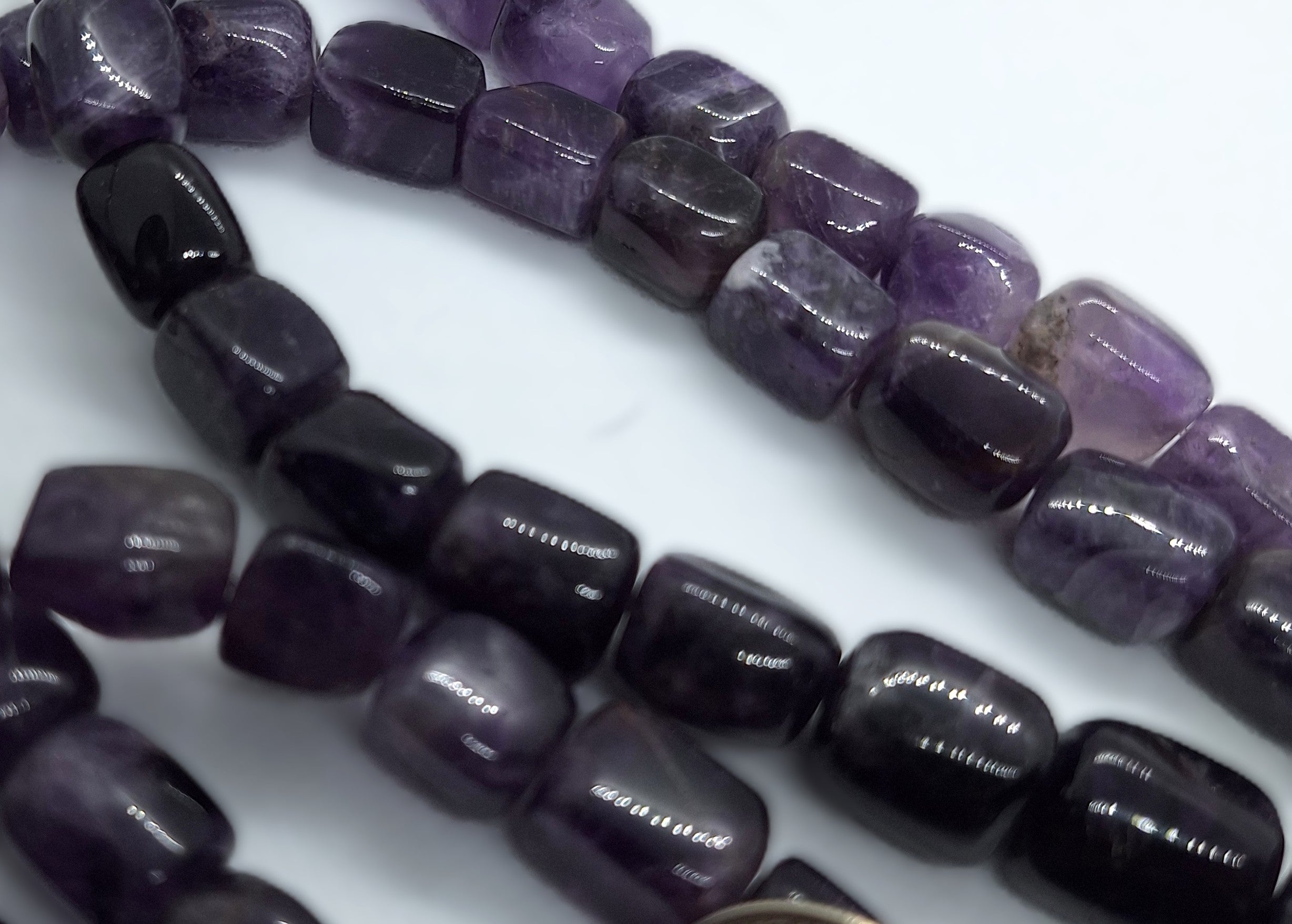 16x12mm Cape Amethyst Large Tubular Nugget Gemstone Beads 16-Inch Strand