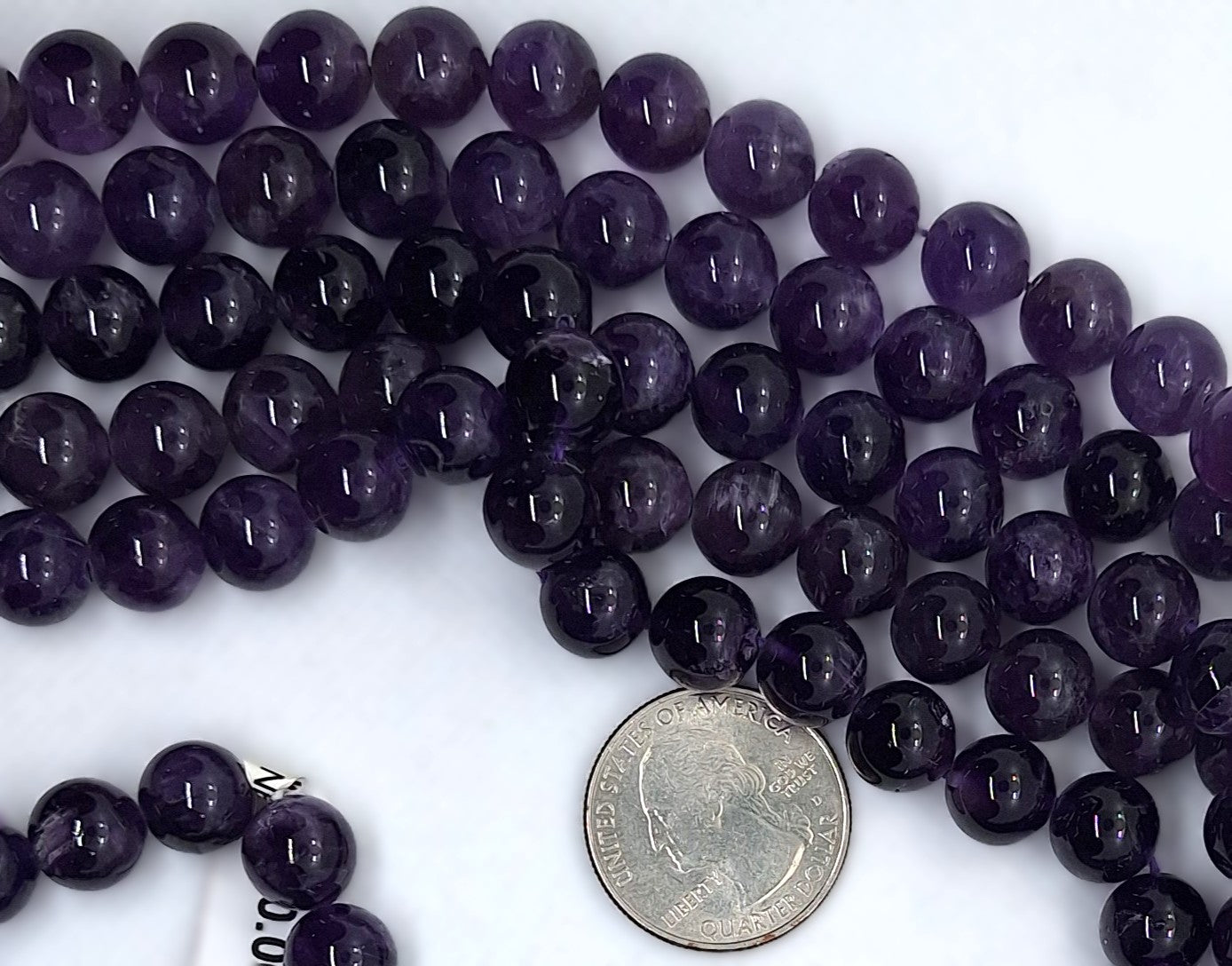 10mm Dark Amethyst Round Gemstone Beads 16-Inch Strand