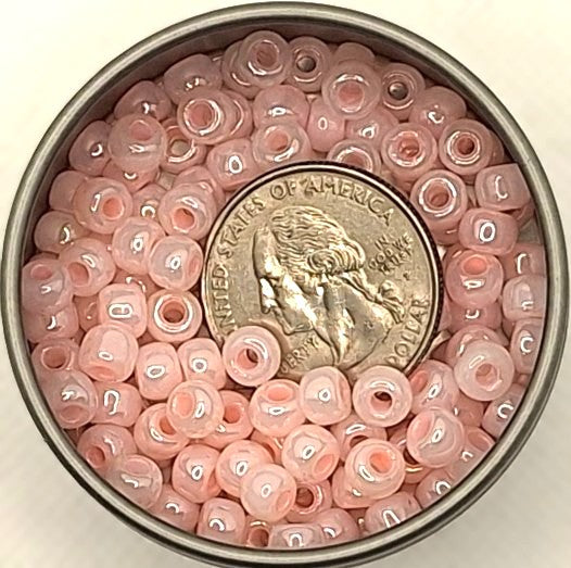 3/0 Innocent Pink Ceylon Toho Round Seed Beads 25g