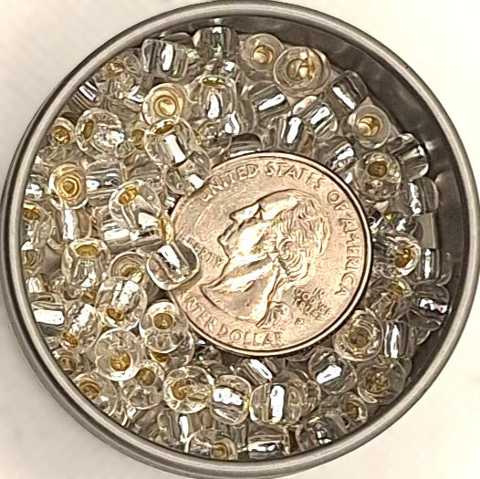 3/0 Clear Transparent Silver-Lined Toho Round Seed Beads 25g