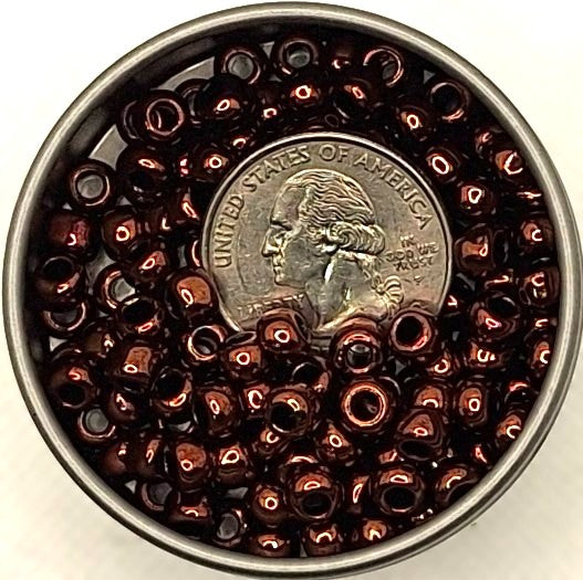 3/0 Dark Bronze Metallic Toho Round Seed Beads 25g