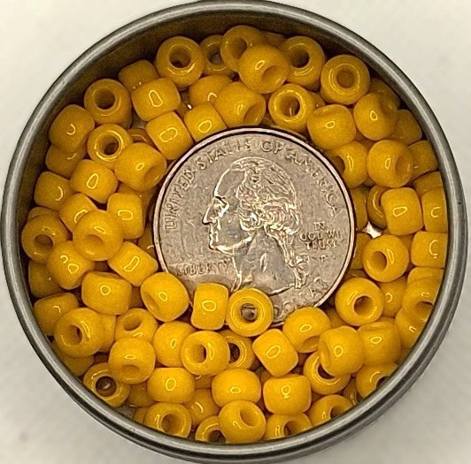3/0 Sunshine Yellow Opaque Toho Round Seed Beads 25g