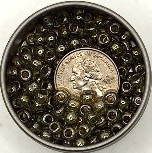 3/0 Green Tea Gold Luster Toho Round Seed Beads 25g