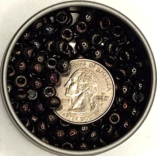 3/0 Brown Metallic Rainbow Iris Toho Round Seed Beads 25g
