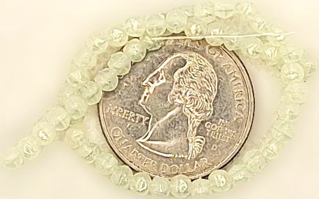 3mm Lemon Rainbow Luster Transparent English Cut Pressed Glass Czech Beads 50ct