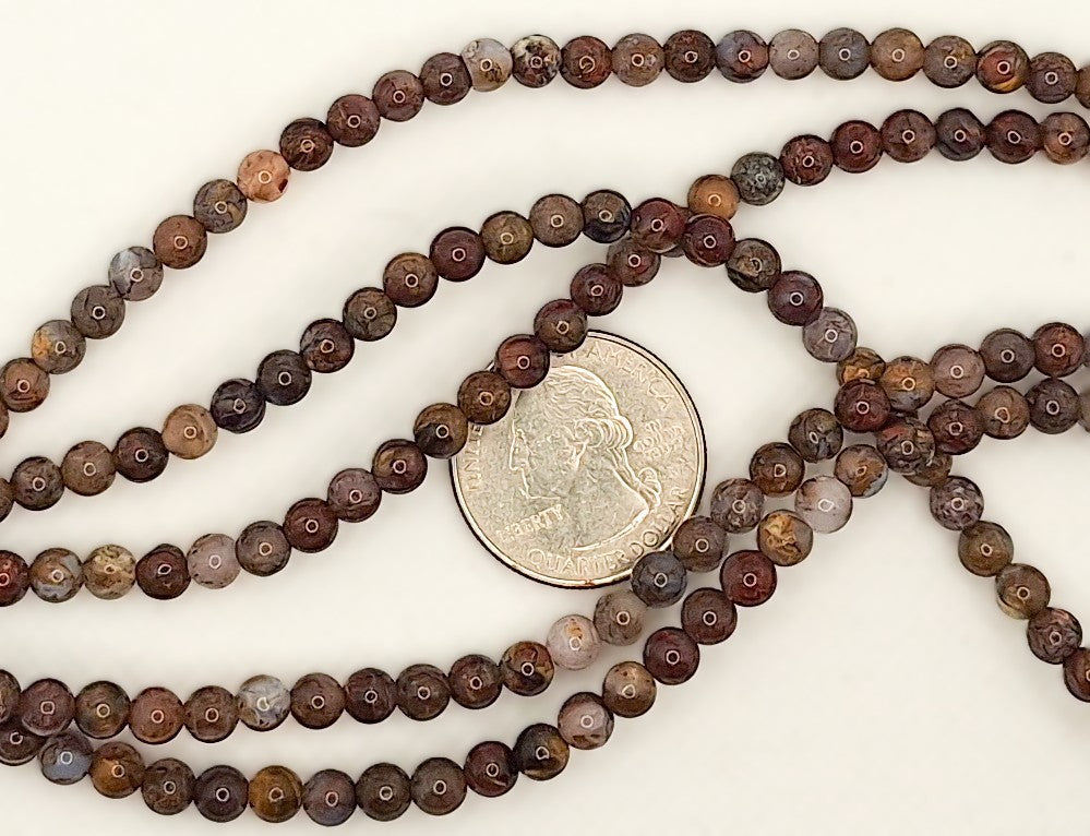 5mm Natural Pietersite Round Gemstone Beads 8-inch Strand