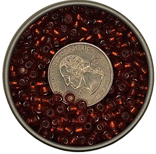 6/0 Burnt Orange Silver-Lined Toho Round Seed Beads 25g