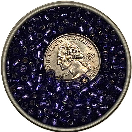 6/0 Milky Purple Transparent Silver-Lined Toho Round Seed Beads 25g