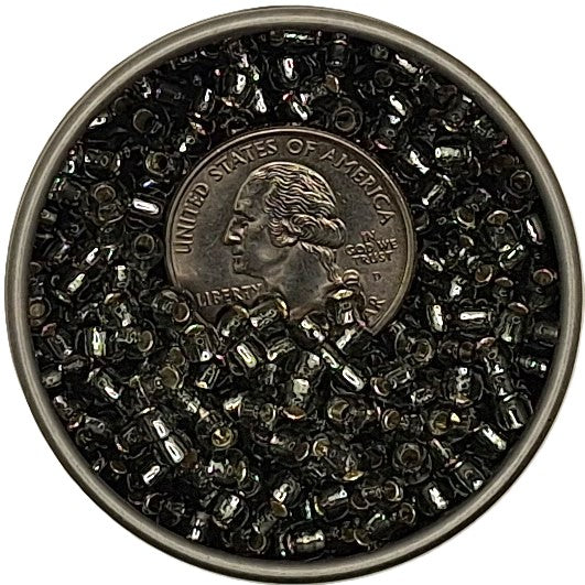 6/0 Black Diamond Transparent Silver-Lined Toho Round Seed Beads 25g