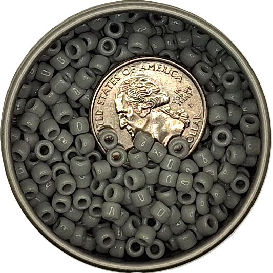 6/0 Gray Opaque Toho Round Seed Beads 25g