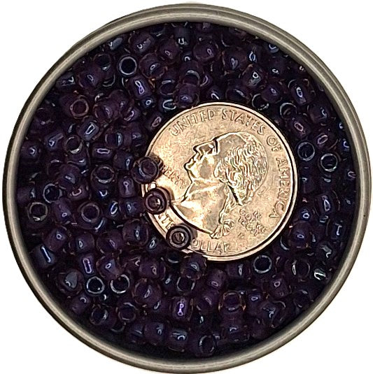 6/0 Purple Rainbow-Lined Transparent Rosaline Pink Toho Round Seed Beads 25g