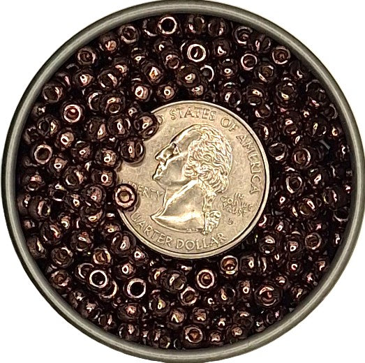 6/0 PermaFinish Galvanized Mauve Toho Round Seed Beads 25g