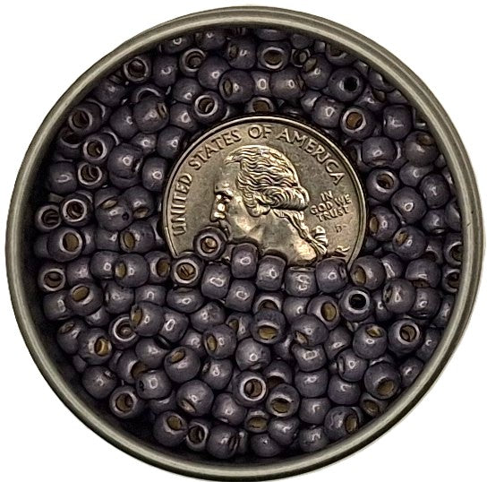 6/0 PermaFinish Galvanized Gunmetal Gray Matte Toho Round Seed Beads 25g