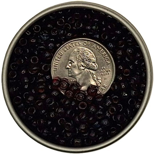 6/0 HYBRID Siam Ruby Picasso Transparent Toho Round Seed Beads 25g