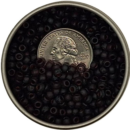 6/0 HYBRID Siam Ruby Picasso Transparent Matte Toho Round Seed Beads 25g