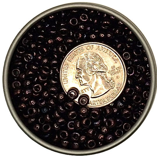 6/0 HYBRID Antiqued Purple Metallic Toho Round Seed Beads 25g