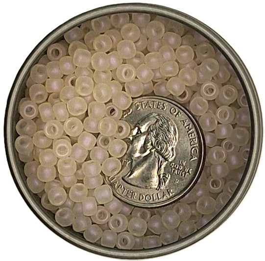 6/0 HYBRID Sueded Clear Toho Round Seed Beads 25g
