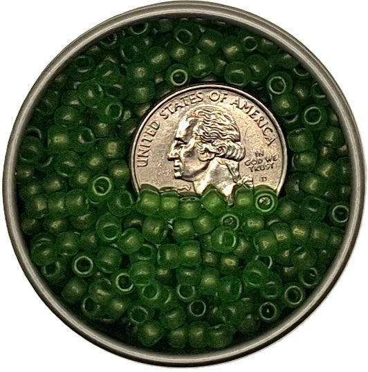 6/0 HYBRID Sueded Gold Peridot Transparent Toho Round Seed Beads 25g