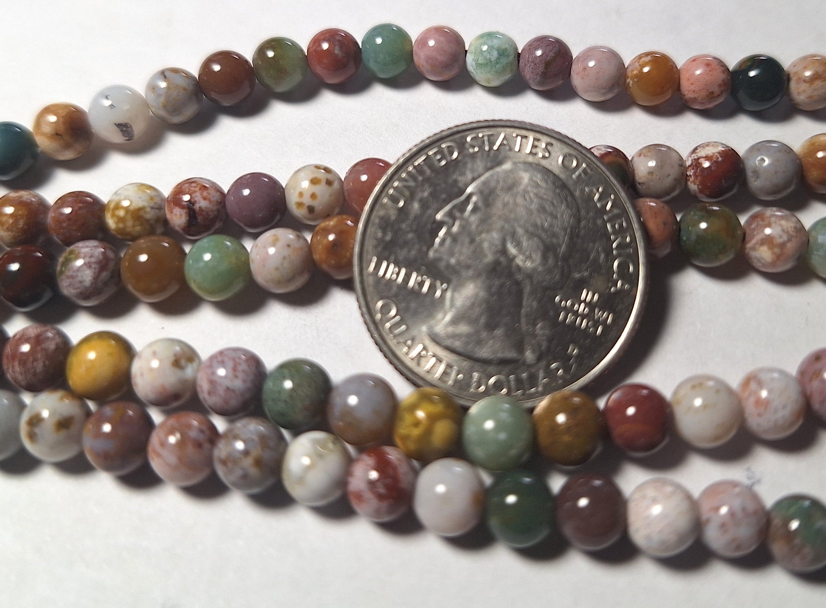 5mm Ocean Jasper Round Gemstone Beads 16-Inch Strand