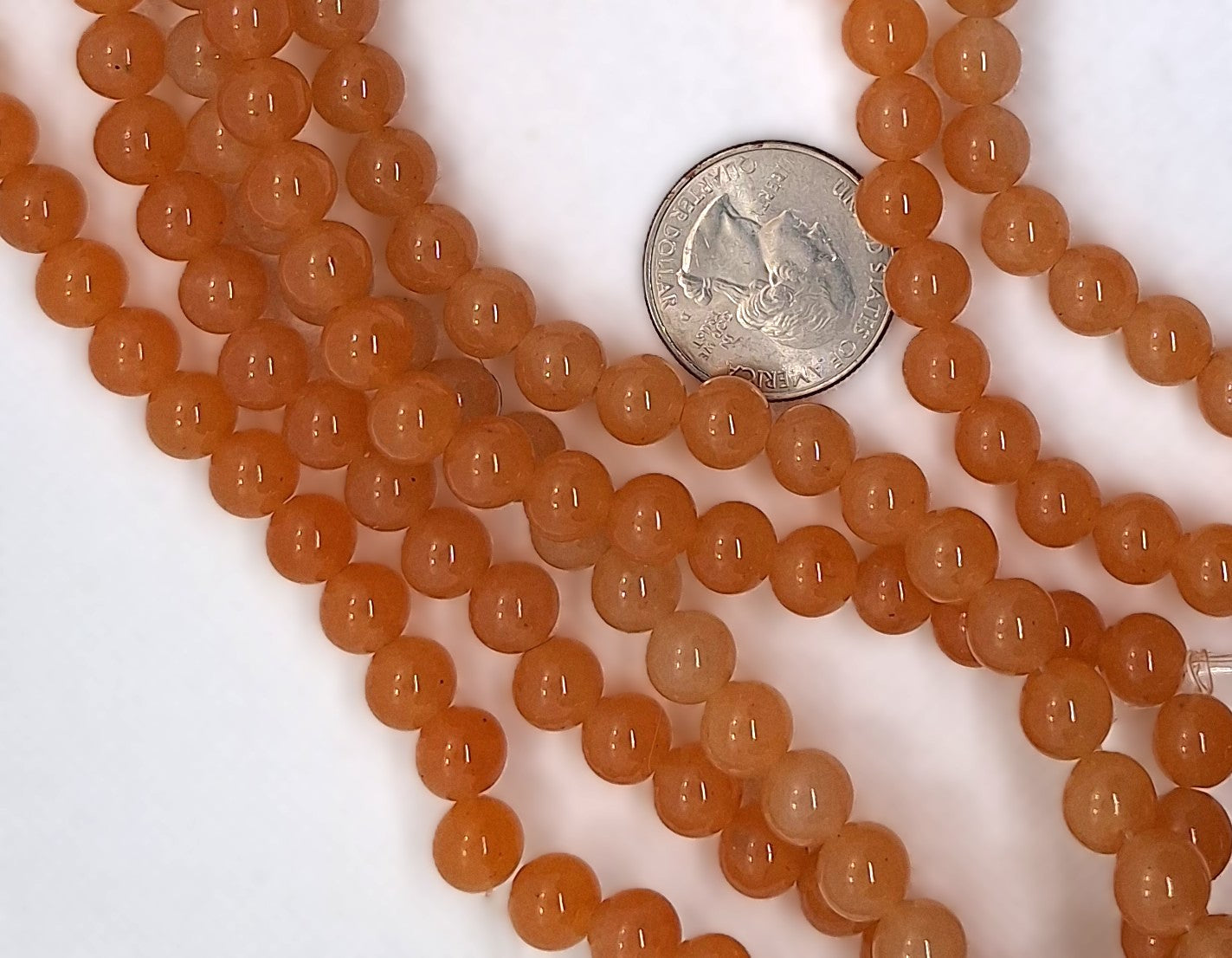 8mm Red Aventurine Round Gemstone Beads 16-Inch Strand