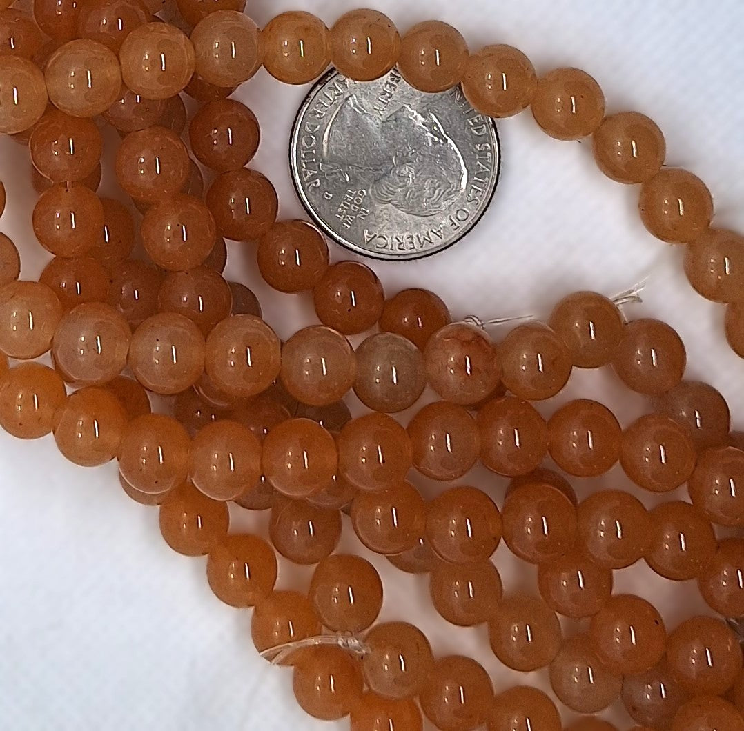 8mm Red Aventurine Round Gemstone Beads 16-Inch Strand