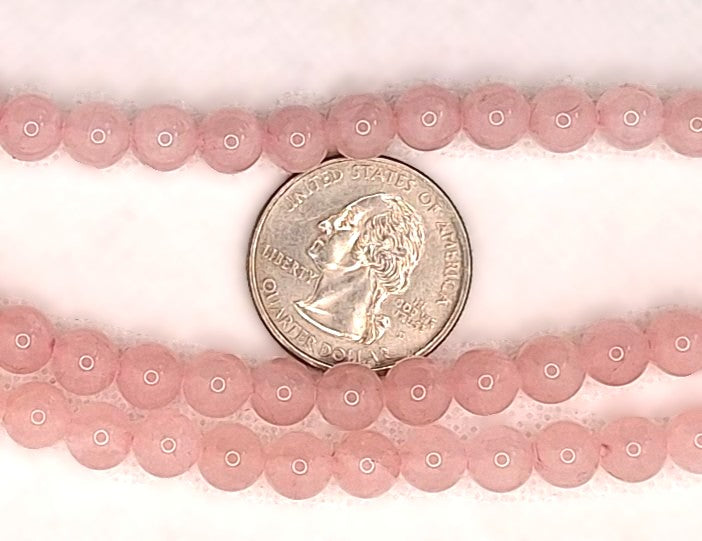 7mm Rose Quartz AA Round Beads 8-inch Strand