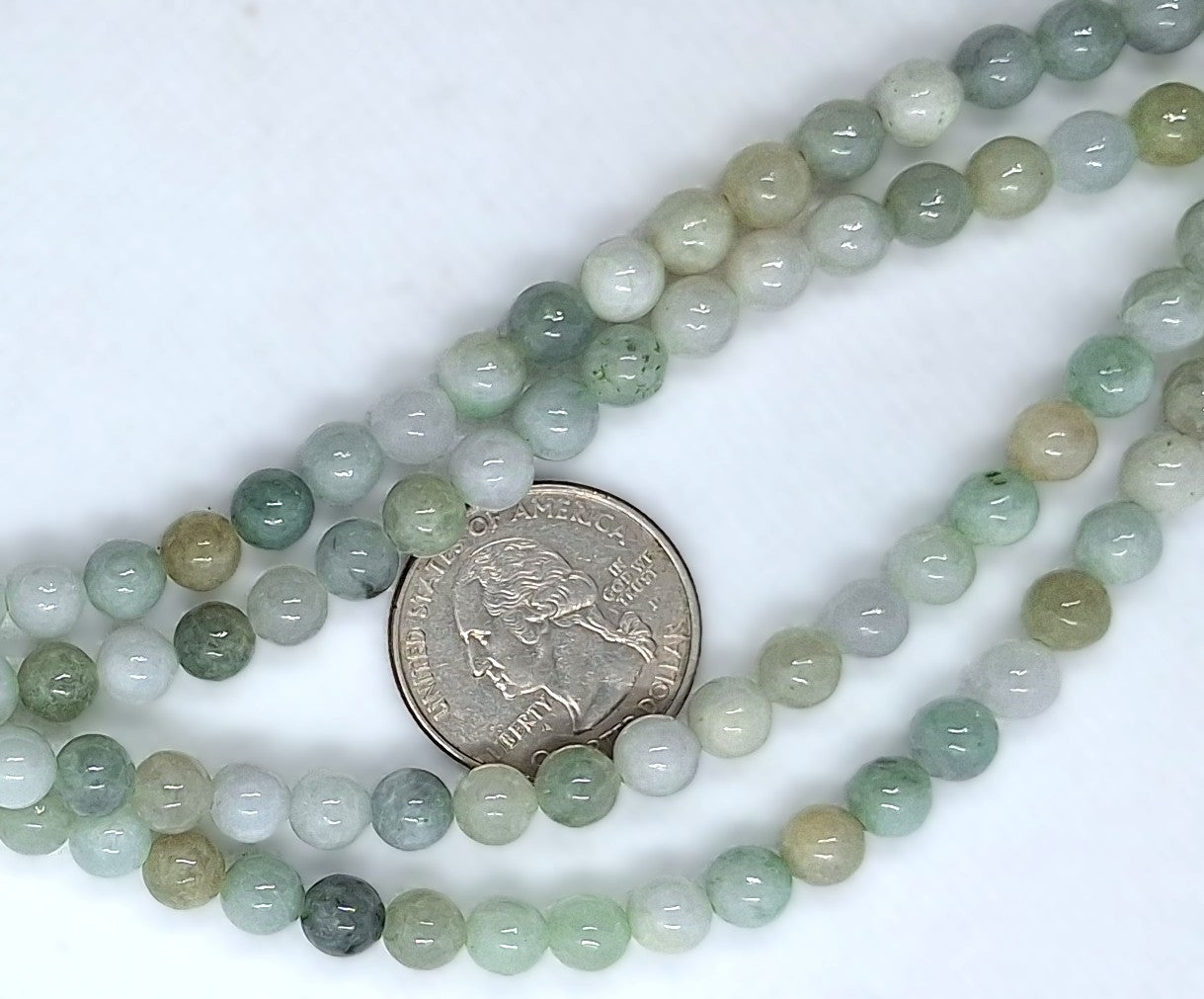 6mm Burma Jade Round Gemstone Beads 8-Inch Strand