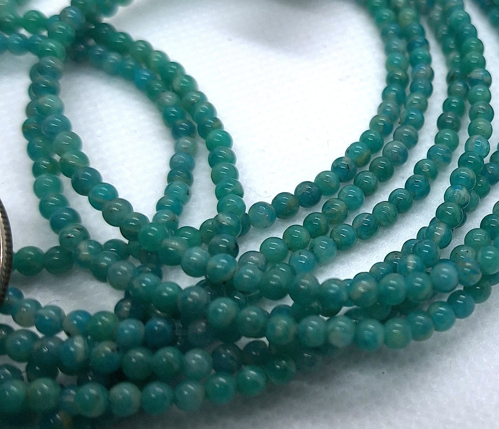 3mm Russian Amazonite Round Gemstone Beads 16-Inch Strand