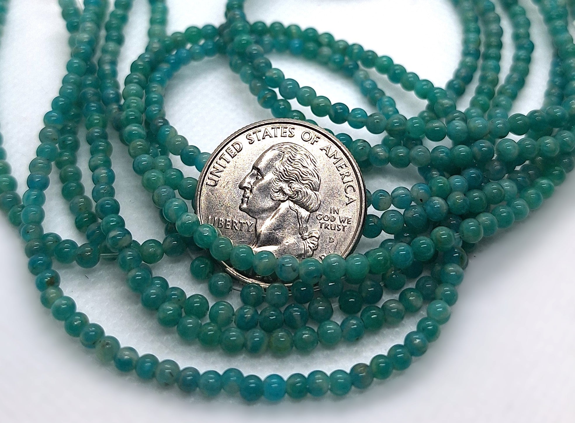 3mm Russian Amazonite Round Gemstone Beads 16-Inch Strand
