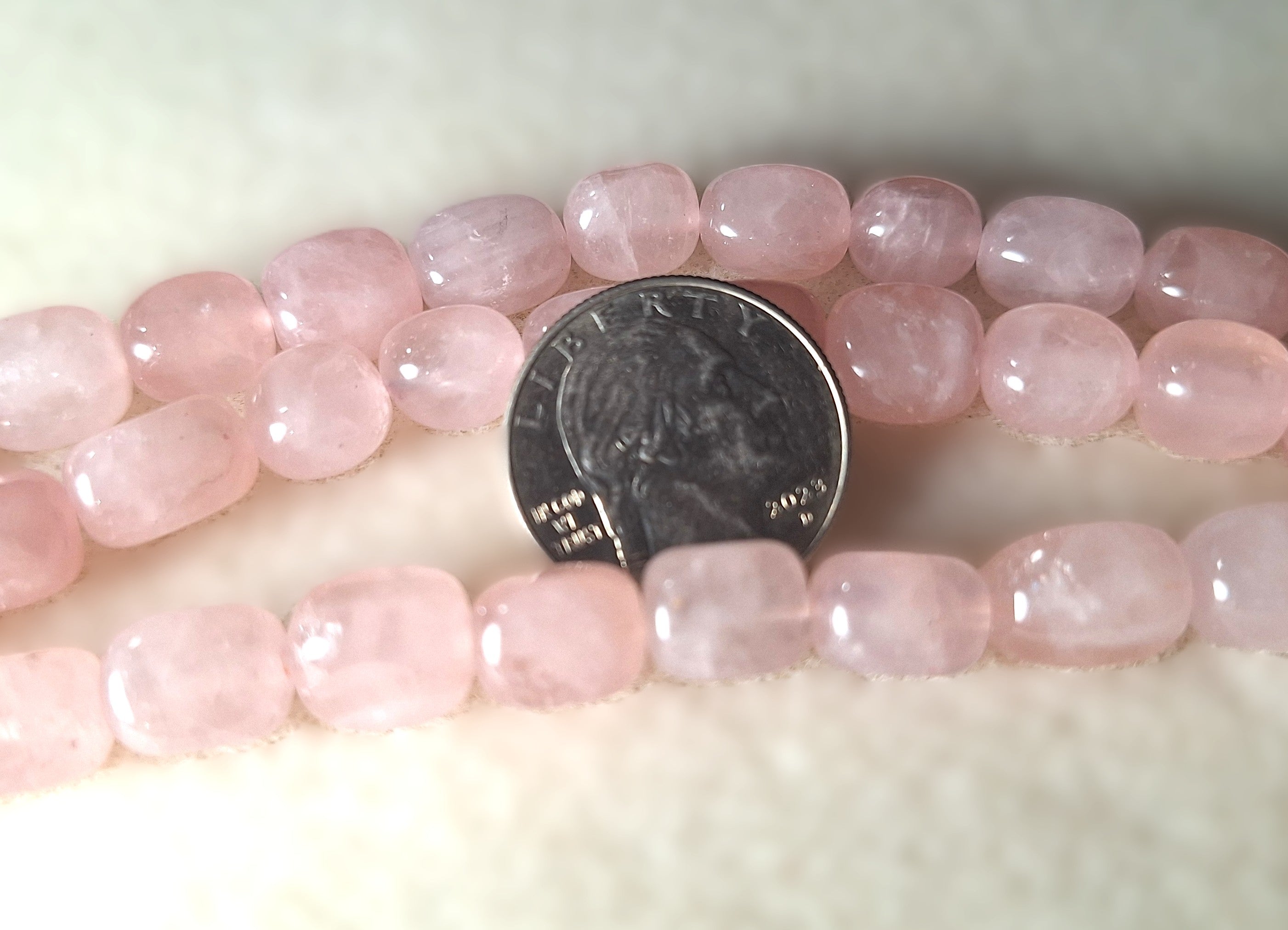 11x8mm Rose Quartz Nugget Gemstone Beads 16-Inch Strand