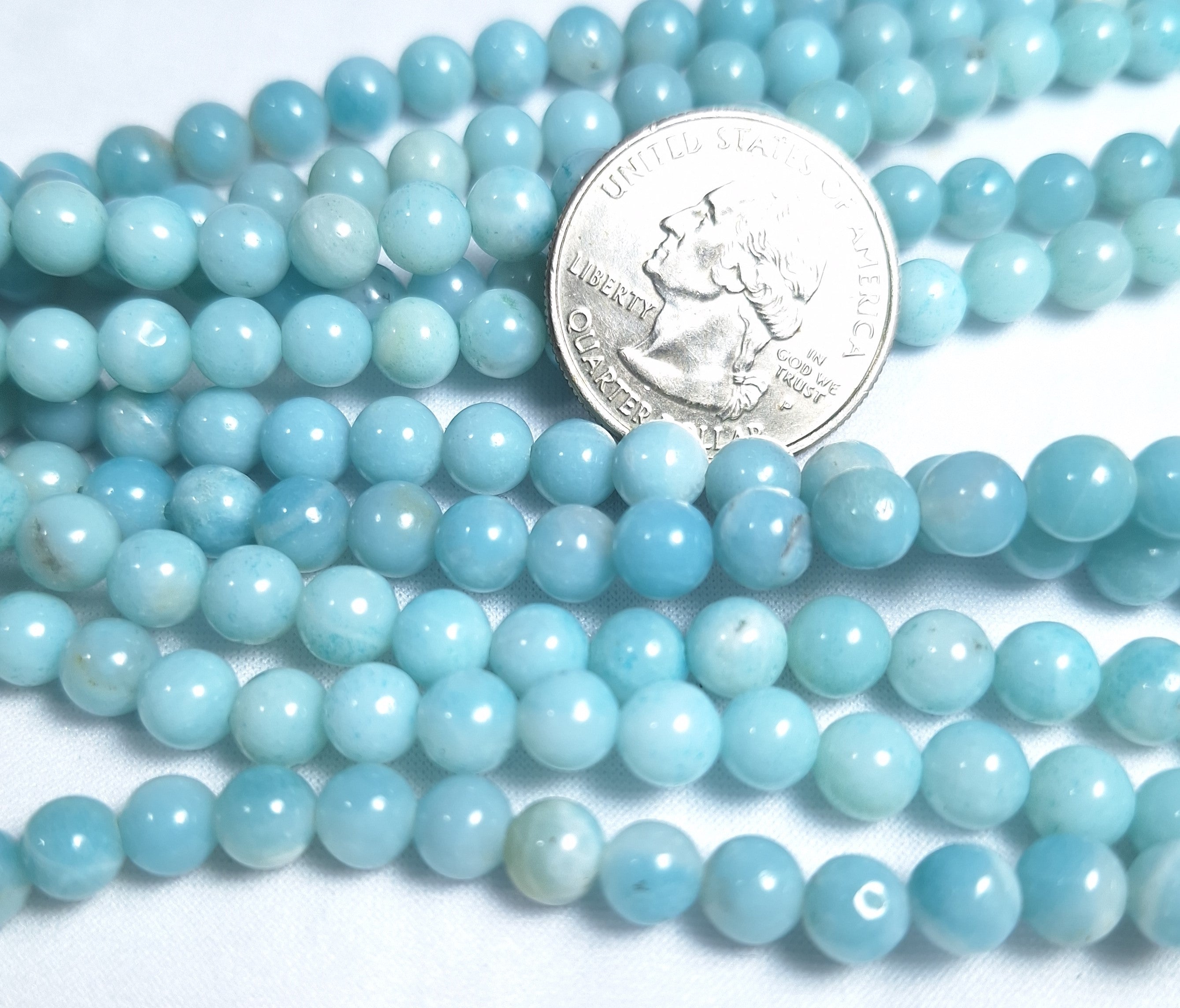 6mm Amazonite Round Gemstone Beads 16-Inch Strand