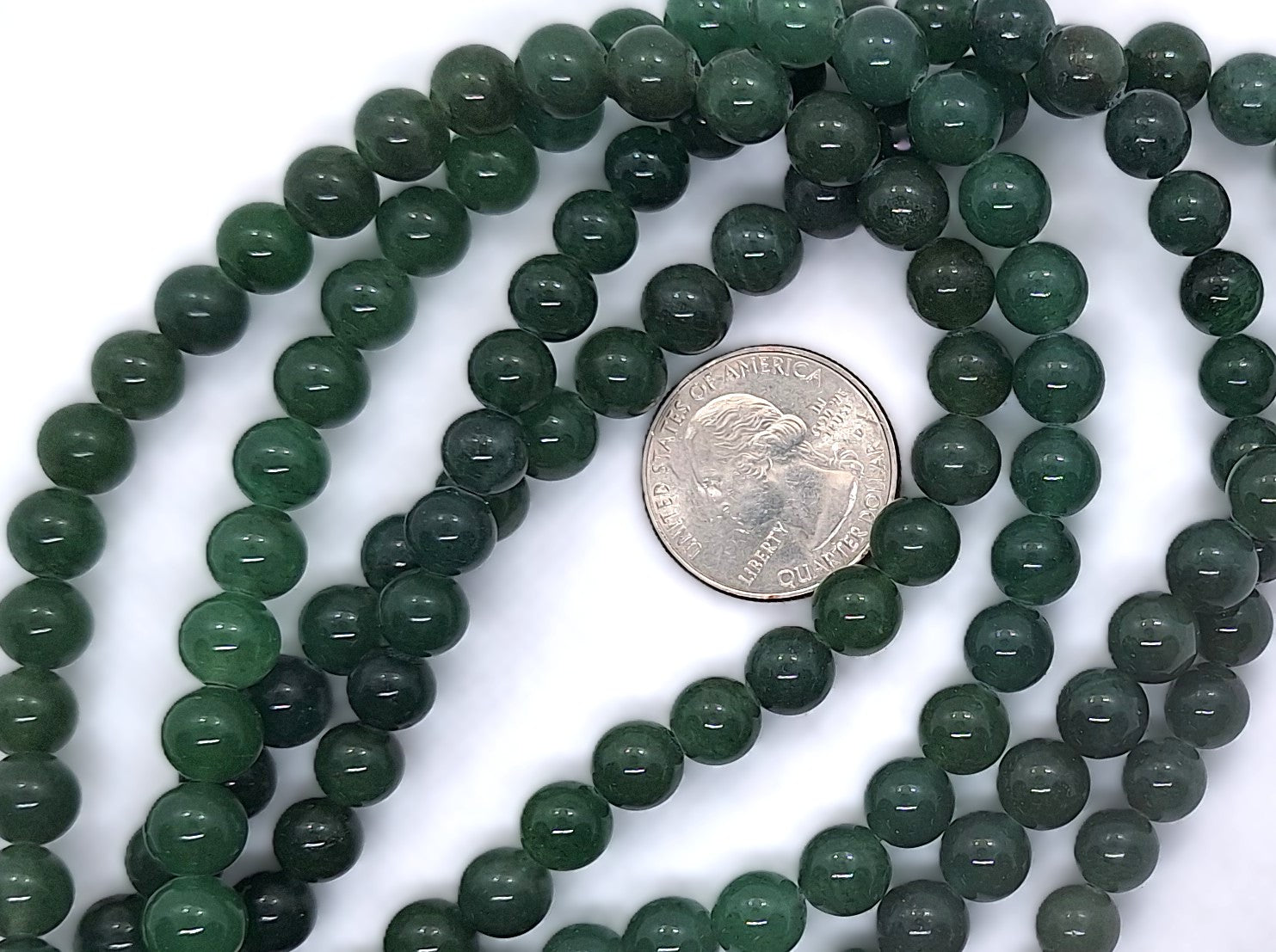 8mm Green Aventurine Round Gemstone Beads 16-Inch Strand