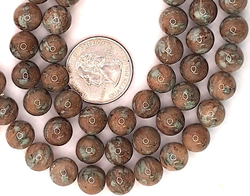 10mm Nundurite Round Gemstone Beads 8-Inch Strand