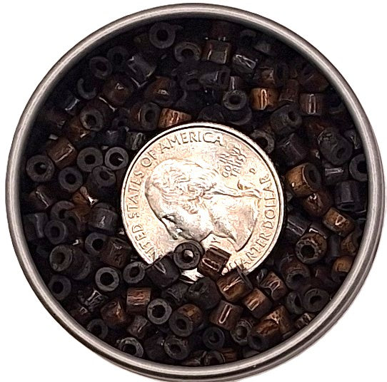 4mm Coffee Brown Bone Heishi Beads 50ct