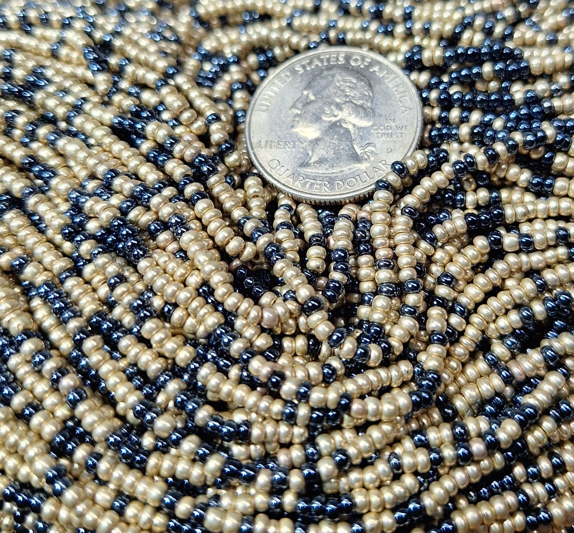 10/0 Metallic Mix Light Gold Gunmetal Czech Seed Beads Full Hank