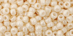 3/0 Light Beige Opaque Luster Toho Round Seed Beads 25g