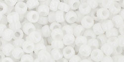 3/0 White Opaque Toho Round Seed Beads 25g