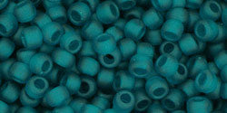3/0 Teal Transparent Matte Toho Round Seed Beads 25g