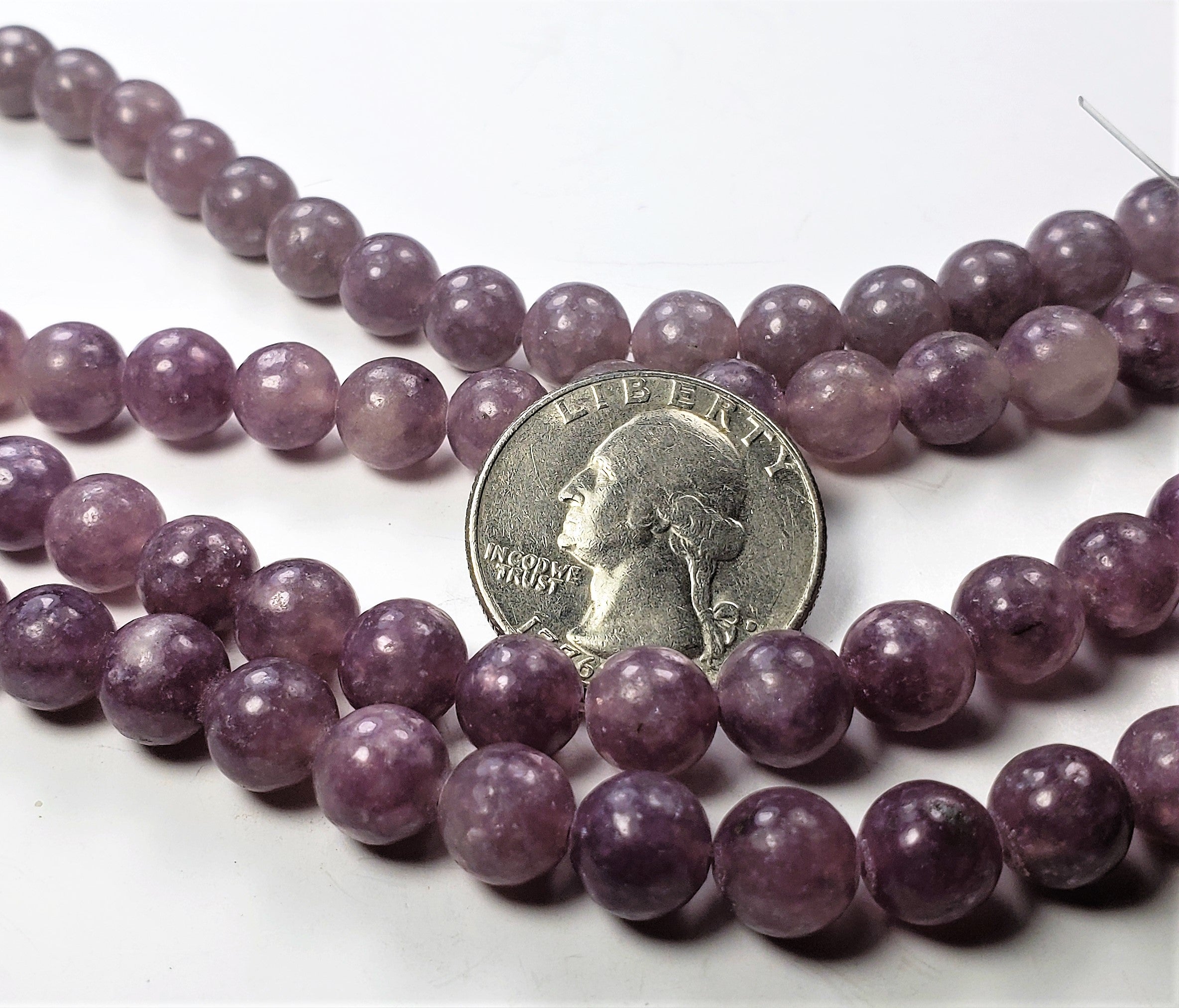 8mm Chinese Tourmaline Round Gemstone Beads 8-inch Strand