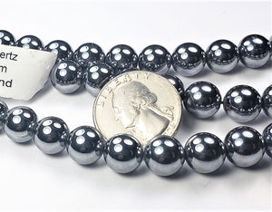 10mm Terahertz Round Gemstone Beads 8-inch Strand