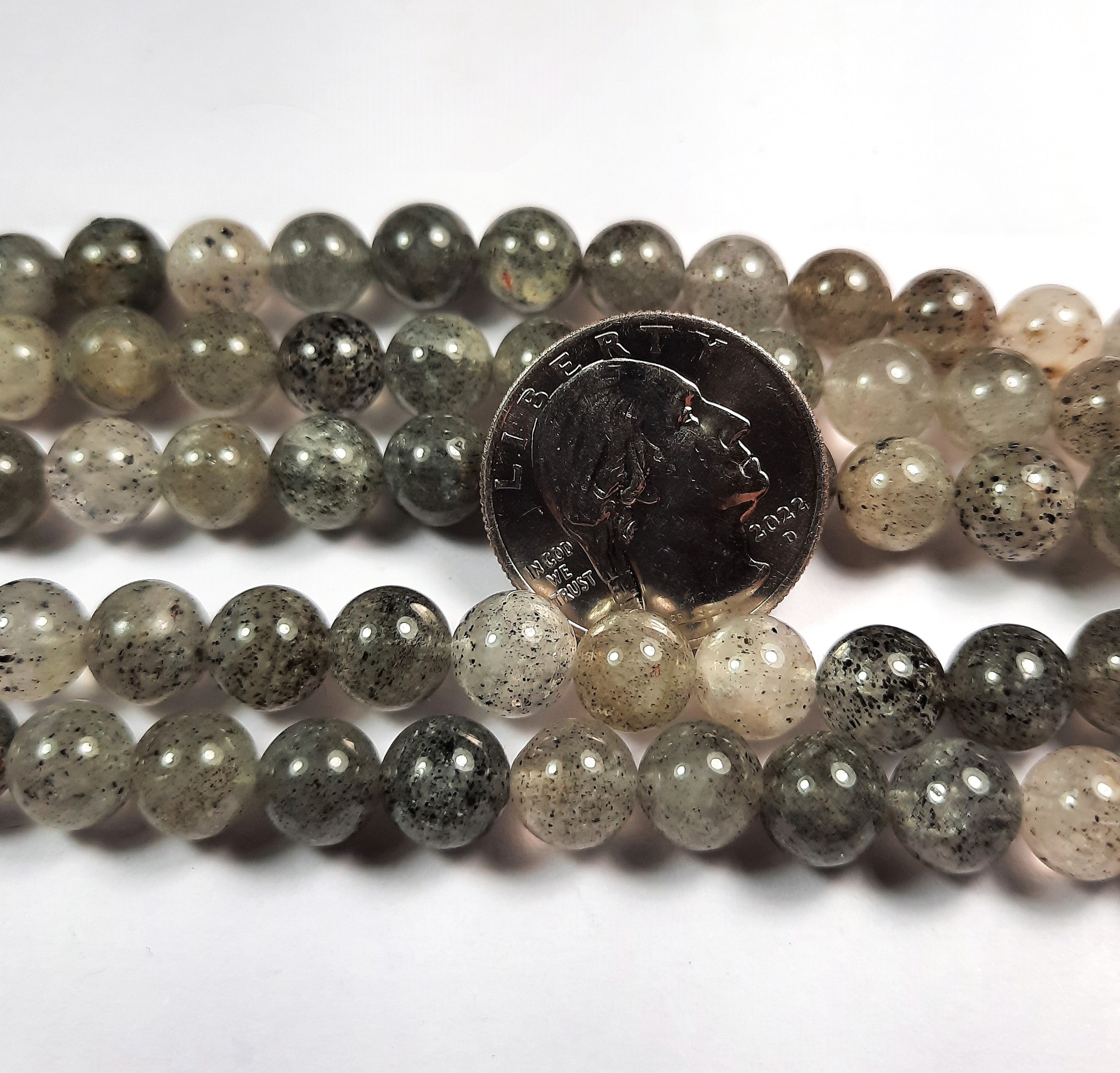 8mm Biotite Round Gemstone Beads 8-Inch Strand