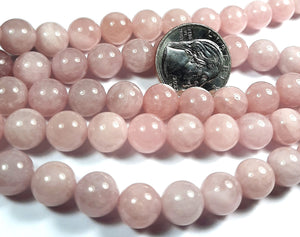 10mm Madagascar Rose Quartz Gemstone Beads 8-Inch Strand